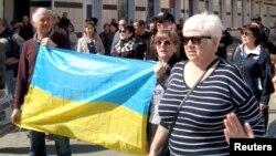 Акція на підтримку України у Херсоні, 27 квітня 2022, REUTERS