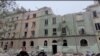 Bangunan yang rusak dihantam roket Rusia di Lviv, Ukraina, 6 Juli 2023. (Layanan Pers/Handout Presiden via REUTERS)