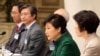 박근혜 한국 대통령(오른쪽 두번재)이 지난 13일 청와대 영빈관에서 열린 통일준비위원회 제2차회의에서 인사말을 하고 있다. (자료사진)