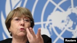 Michelle Bachelet, Haut commissaire de l'ONU pour les droits humains. (REUTERS/Denis Balibouse)