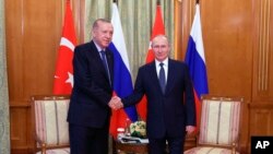 Зустріч президентів Туреччини та Росії (Фото: В'ячеслав Прокоф'єв, кремлівський пул через Assiciated Press) 