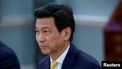 Menteri Luar Negeri Thailand Parnpree Bahiddha-Nukara di Washington, AS, 12 Februari 2024. (Foto: REUTERS/Evelyn Hockstein)
