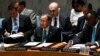 United Nations Secretary-General Ban Ki-moon (C) is seen at a U.N. Security Council meeting discussing the situation in the Middle East, at the U.N. headquarters in New York, July 10, 2014.