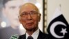 FILE - Adviser to Pakistan's Prime Minister on National Security and Foreign Affairs Sartaj Aziz listens to a question during a news conference with Iranian Foreign Minister Javad Zarif at the Foreign Ministry in Islamabad, April 8, 2015. 