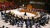 Dewan Keamanan PBB mengadakan pertemuan darurat mengenai risiko kelaparan dan serangan terhadap pekerja kemanusiaan di Gaza, di markas PBB di New York pada 5 April 2024. (Foto: Charly Triballeau/AFP)