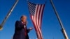 Republican presidential nominee former President Donald Trump arrives at a campaign rally at the Butler Farm Show, Oct. 5, 2024, in Butler, Pa.