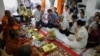 Human right group ADHOC participated in a blessing ceremony welcoming four officials including Nay Vanda, Ny Sokha, Lim Mony, Yi Soksan and Ny Chakrya- while they were out on bail, Phnom Penh, Cambodia, June 30, 2017. (Khan Sokummono/ VOA Khmer)